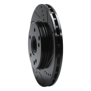 Mercedes-Benz C280 Brake Rotor (1) - Front Right - R1 Concepts - Drilled & Slotted - Black - `96-`15